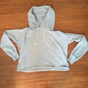 Blue A&F Cropped Hoodie Size Small